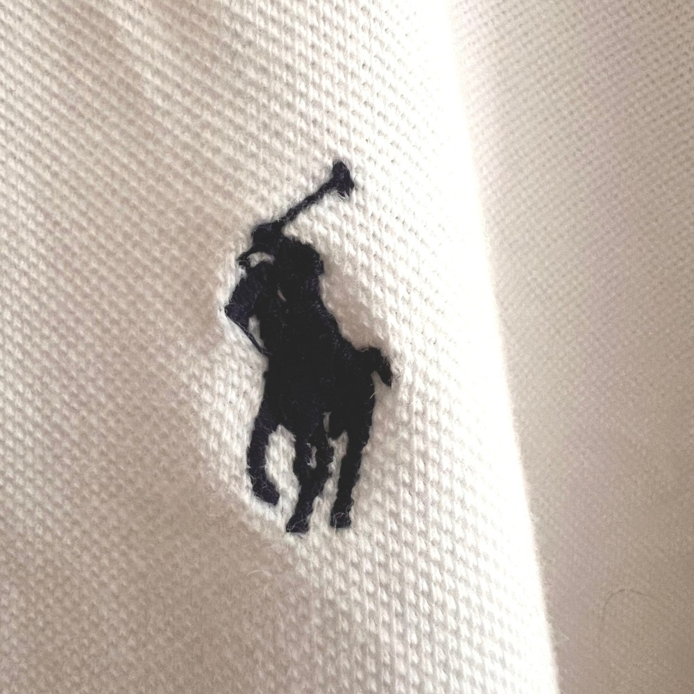 Polo Ralph Lauren Mens XXL White Short Sleeve Pique Cotton Polo Shirt Navy Pony - Picture 4 of 10